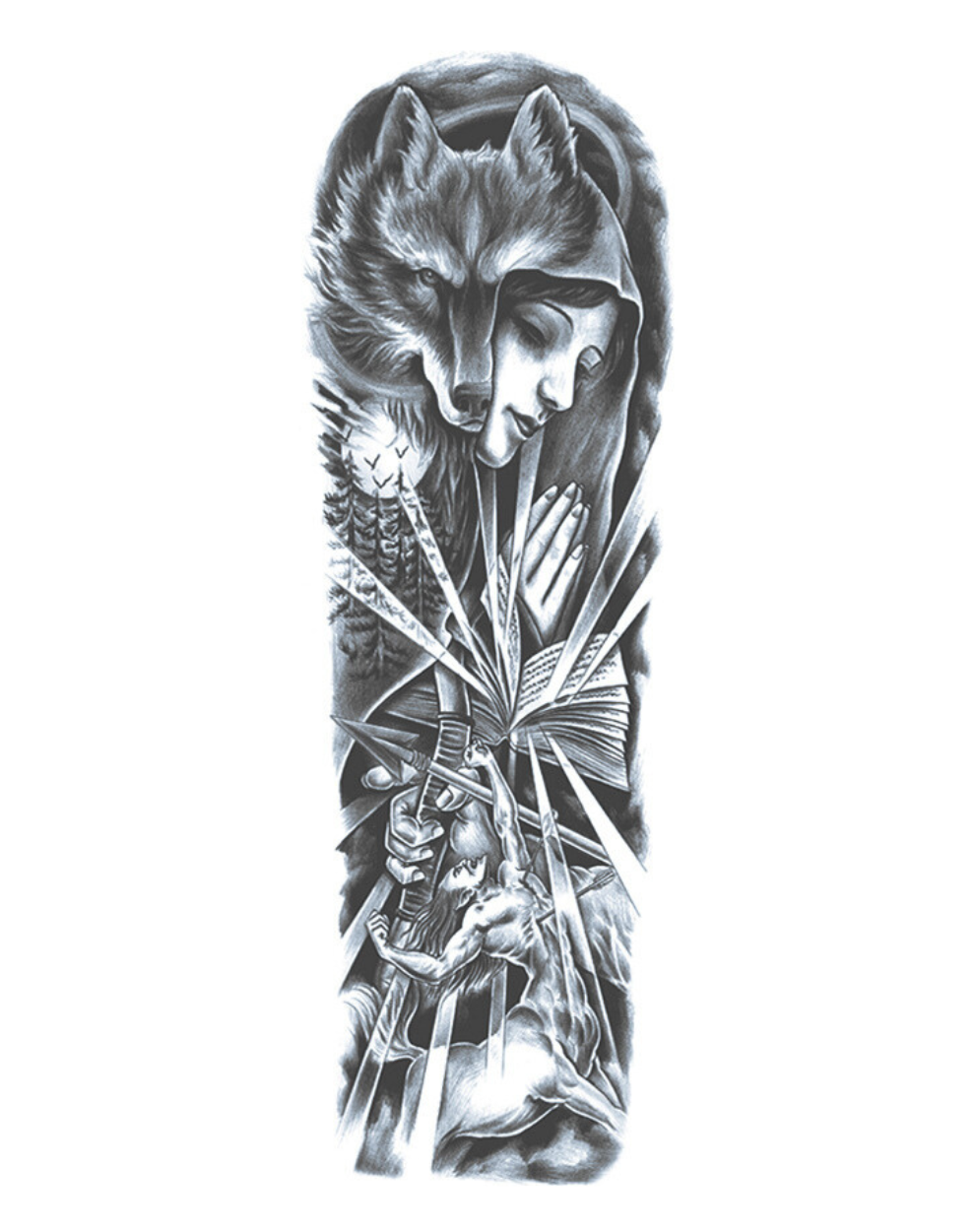 Red Hood Wolf Sleeve