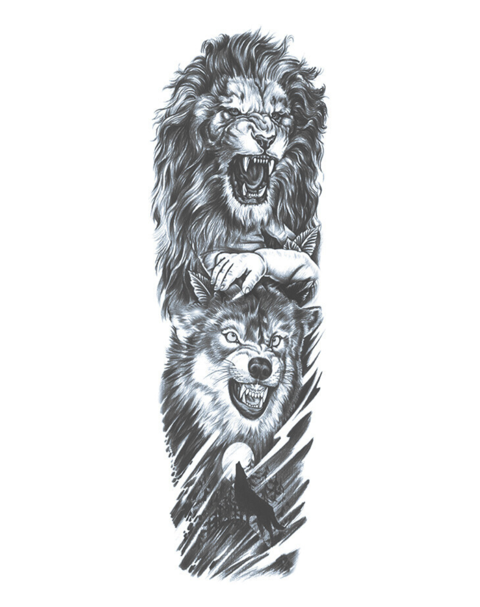 Lion & Wolf Roar Sleeve