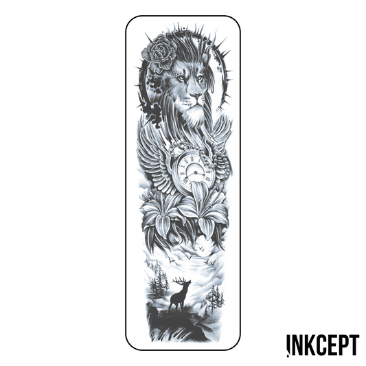 Lion, Clock & Deer Sleeve